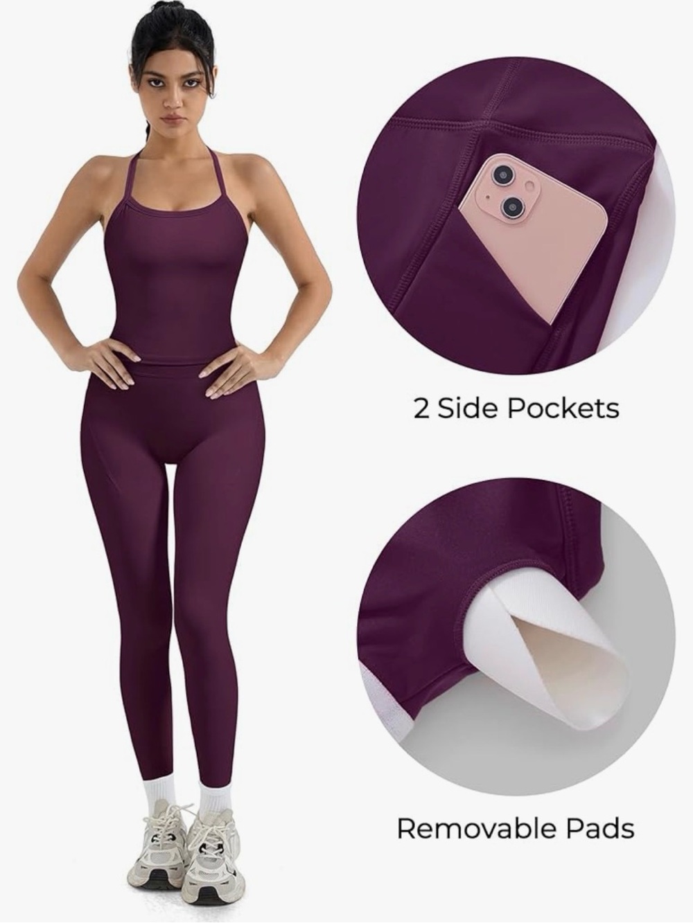 SUUKSESS Women's Two-Piece Workout Set - Violet, Size: Medium